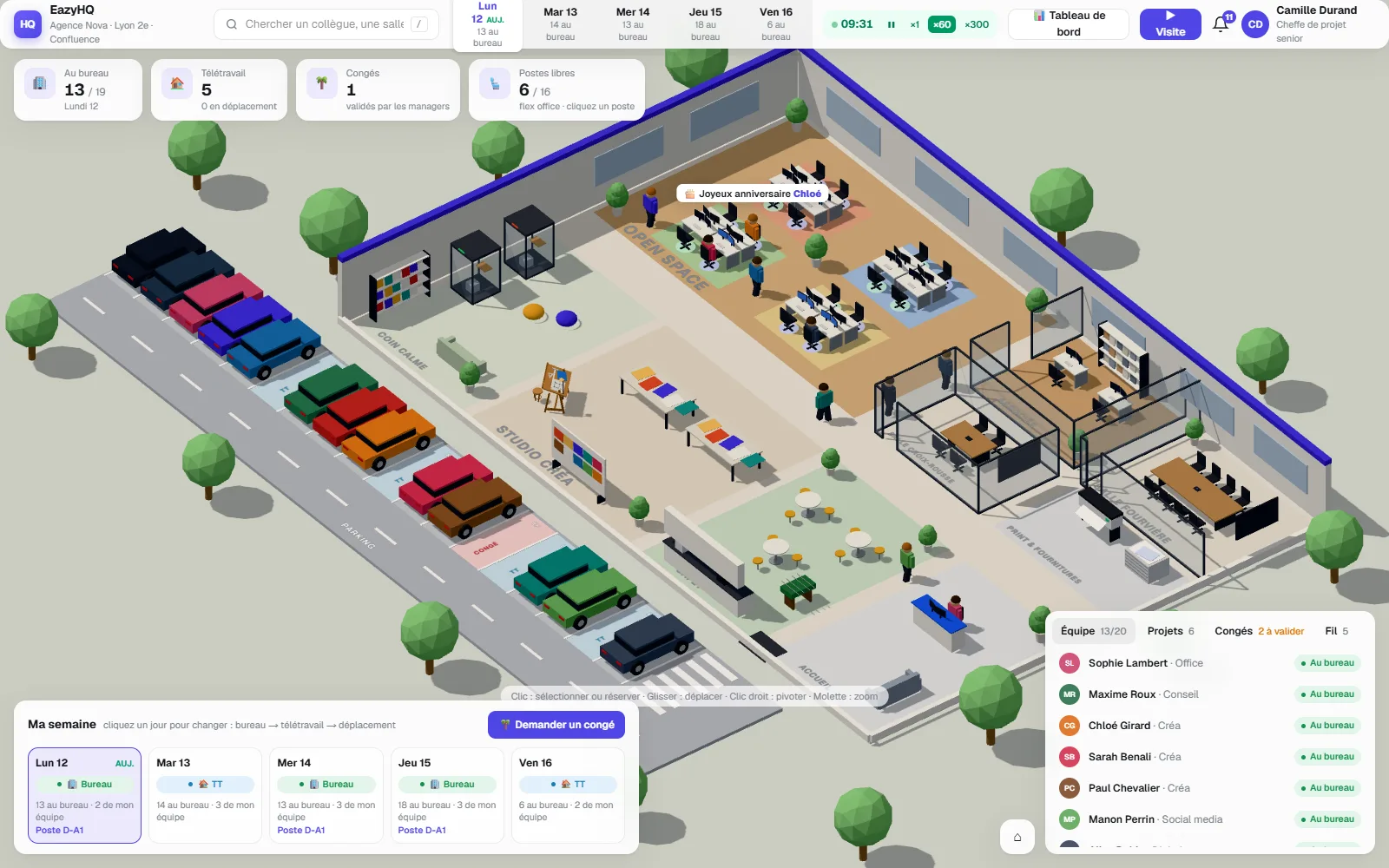 EazyHQ — Your Team's Office in 3D